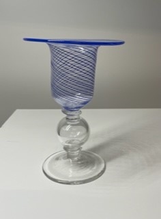 Candleholder Blue and clear